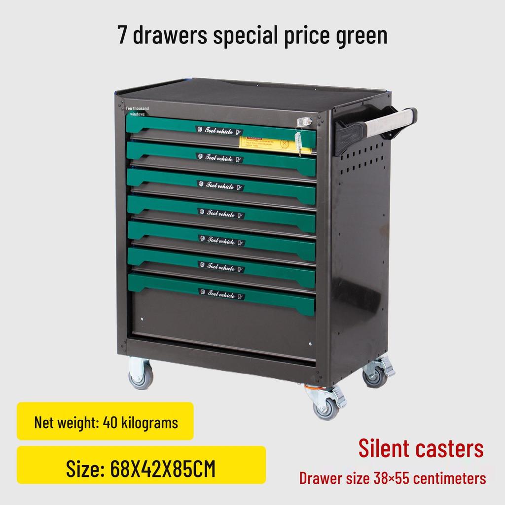 Multi-Layer Thickened Tool Cabinet with Casters for Auto Repair