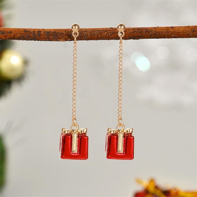 Christmas Baroque Irregular Imitation Pearl Stacked Star Tree Drop Earrings Xmas Tree Earring For Women Holiday Jewelry Gift