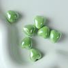 10pcs 12mm Heart Shape Shiny Glossy Ceramic Beads Porcelain Loose Spacer Beads  for Jewelry Making DIY Bracelet Necklace Crafts