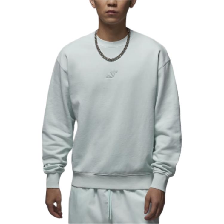 

New Jordan Tatum Sweatshirt Men s Fir Wood Light Blue Gray HF7846-028 XL