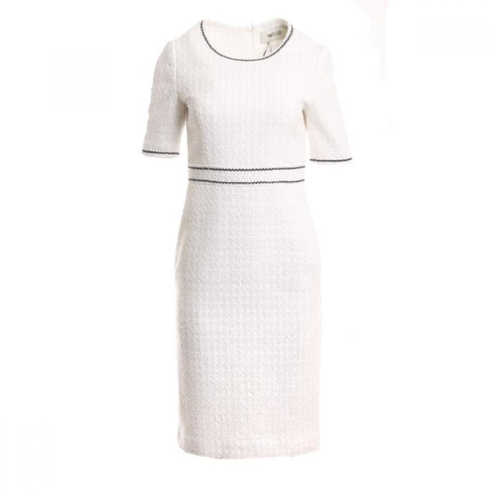 Mojo Ivory Color Block Tweed Dress J252mse931 Ivory/55