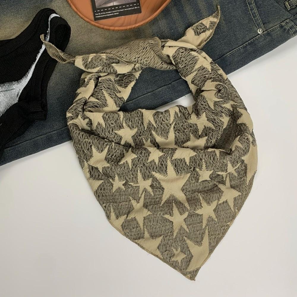 Wasteland Style Star Hair Scarf Hip Hop Knitted Tube Top Y2K Hip Scarf  Spicy Girls