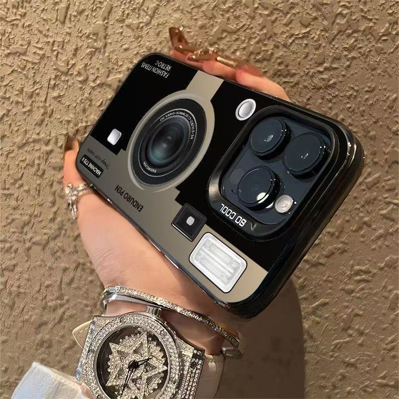 Retro Camera Graphic Phone Case For Samsung Galaxy Note 20 S20 S21 S22 S23 S24 S25 Ultra Matte TPU Protective Fashion Cover
