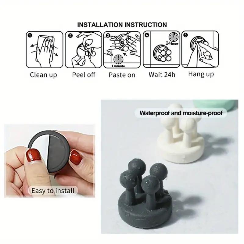 Self Adhesive Wall Hook Strong Without Drilling Coat Bag Bathroom Door Kitchen Towel Hanger Hooks Home Storage Accessories