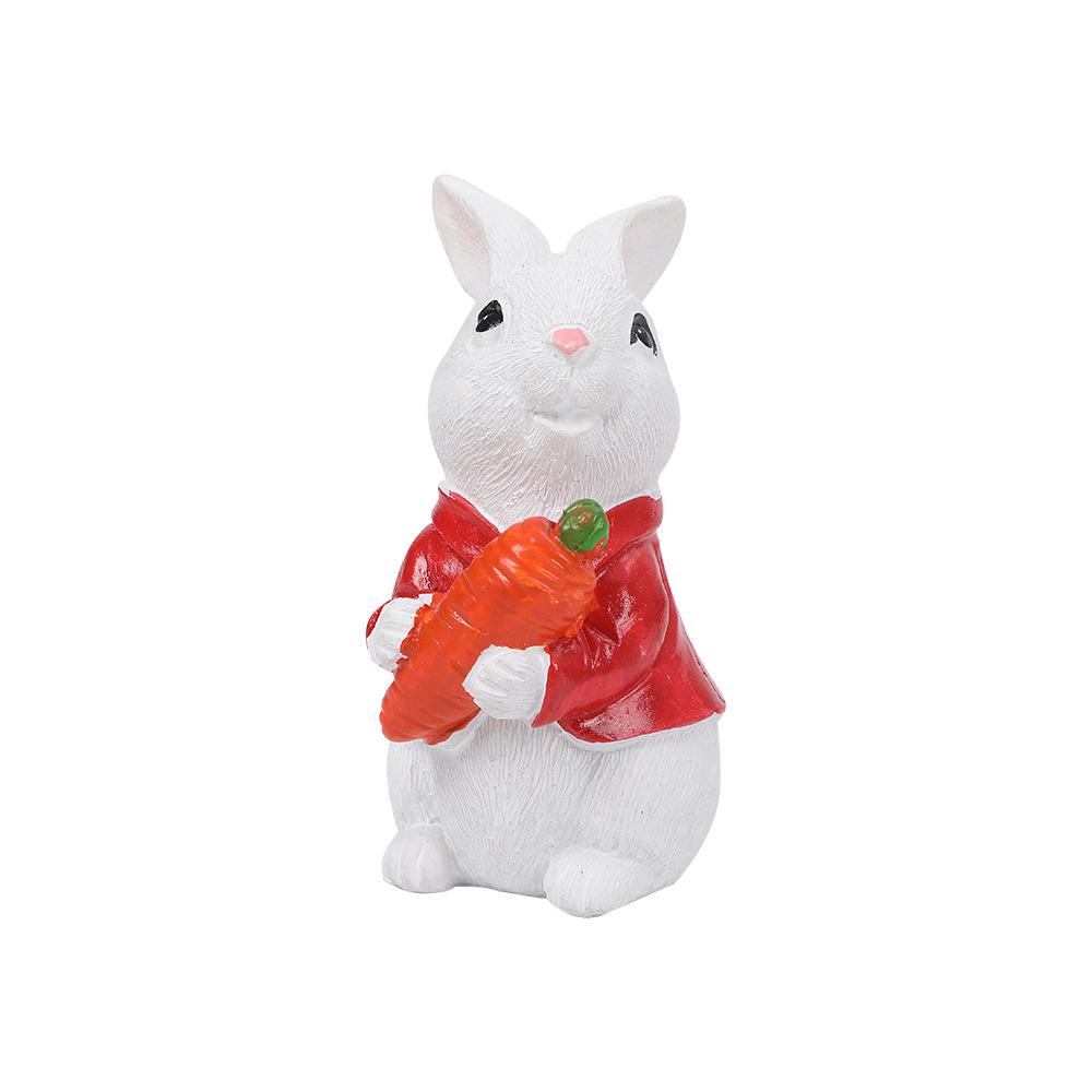Halloween Rabbit Figurine Resin Craft Garden Decor Miniature Sculpture for Windowsill