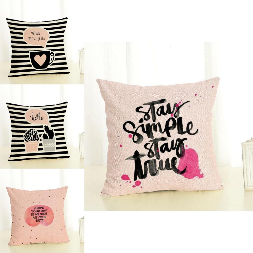 Beautiful Pink Sweet Series Decorative Pillow Cover For Home Decoration