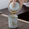 Traditional Ru Kiln Ceramic Tea Tureen Bowl Handmade Cat Pattern Teacup Travel Portable Gaiwan Home Tea Set Drinkware 160ml