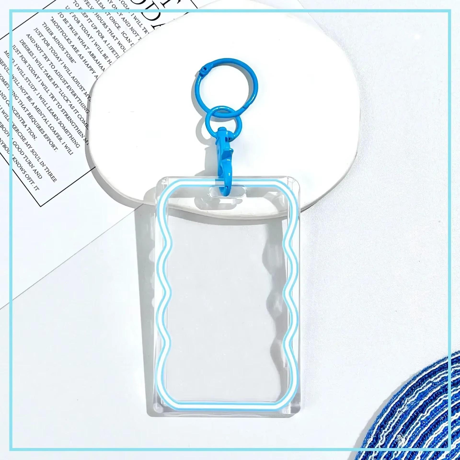 

Шикарный простой держатель для фотокарт Kpop, прозрачный дисплей, удостоверение личности, студенческий протектор, брелок, чехол для фотографий для друзей семьи