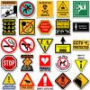 10/30/50pcs Warning Signs Graffiti Stickers Funny Danger Banning Pattern Decals DIY Phone Laptop Motorcycle Notebook Sticker Toy
