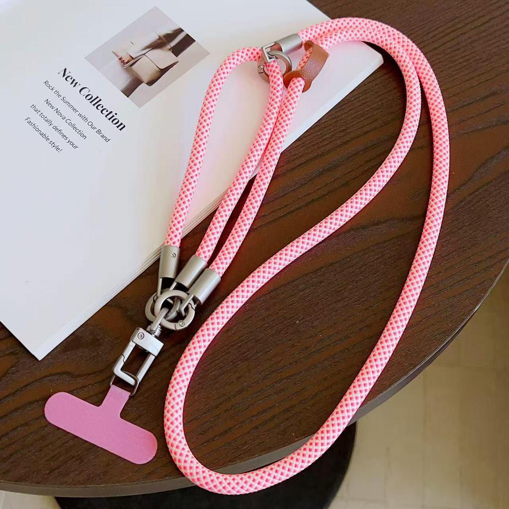 Dual-Function Anti-Lost Crossbody Phone Lanyard with Detachable Wrist Strap and Metal Buckle
