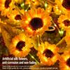 Solar Powered Sunflower Light Outdoor Waterproof LED Ground Insert Lawn Lamp For Garden Lawn Courtyard Decoration