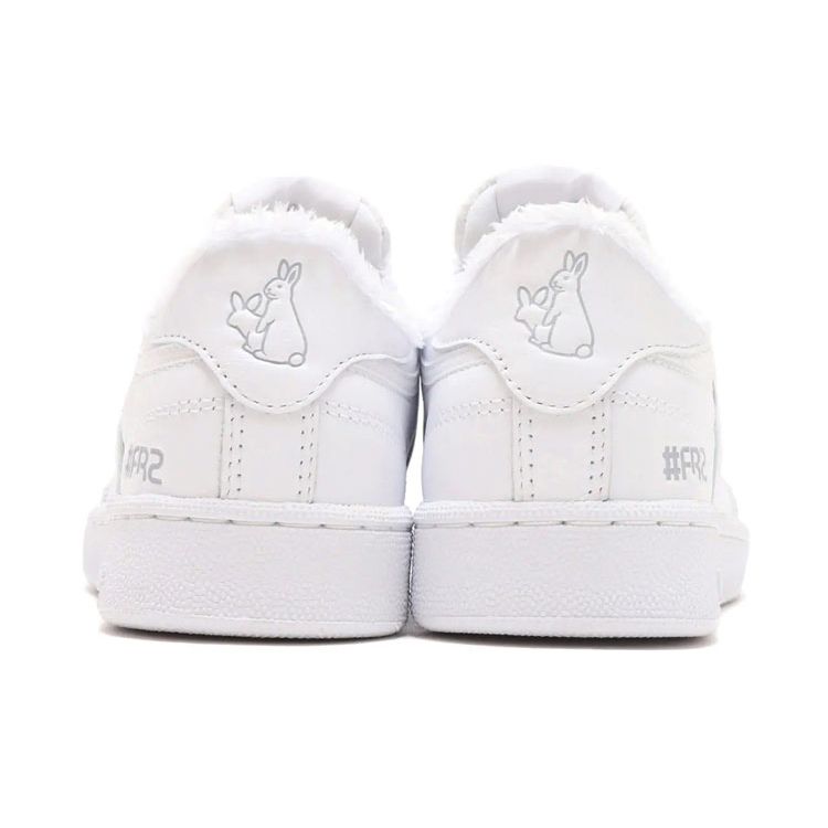 atmos x #FR2 x Reebok Club C 85 White Grey Unisex Sneakers Footwear-White Pure-Grey GZ4035