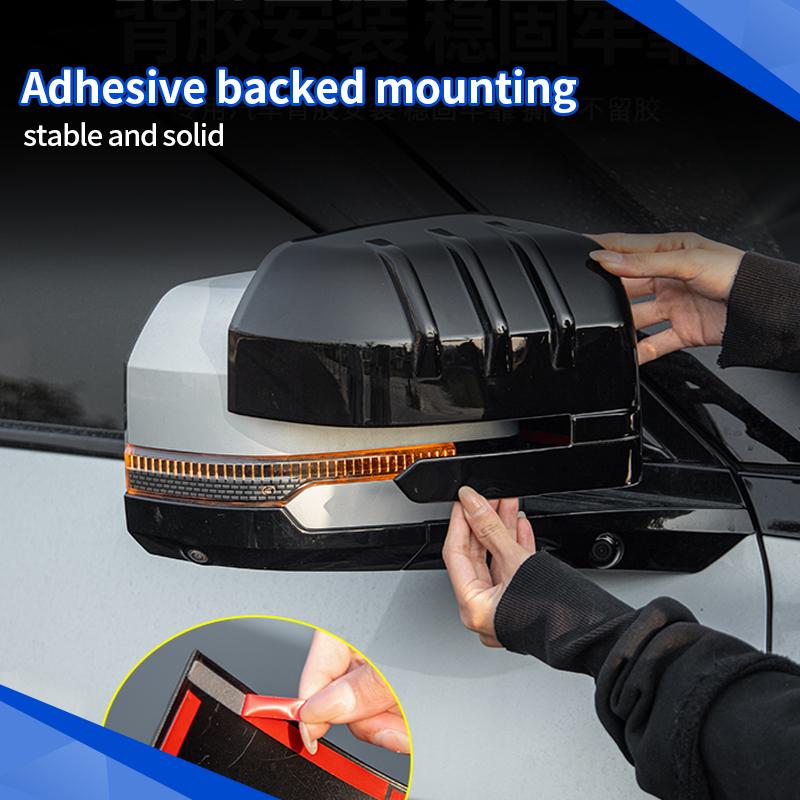 For BYD Leopard 8 Denza B8 2025+ ABS Material Rearview Mirror Decorative Cover Gloss Black Rear Mirror Cover Sticker Accessories