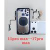 Zadní kryt baterie pro iPhone 11 Pro Max Přestavba na 17 Pro Max na 11 Pro Max Kutilství jako 17 pro max s přihrádkou