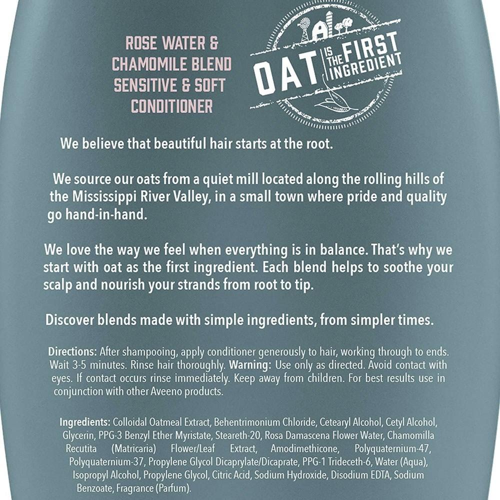 Aveeno Rose Water & Chamomile Blend Conditioner Sensitive Soft, 1 Pack, 354ml