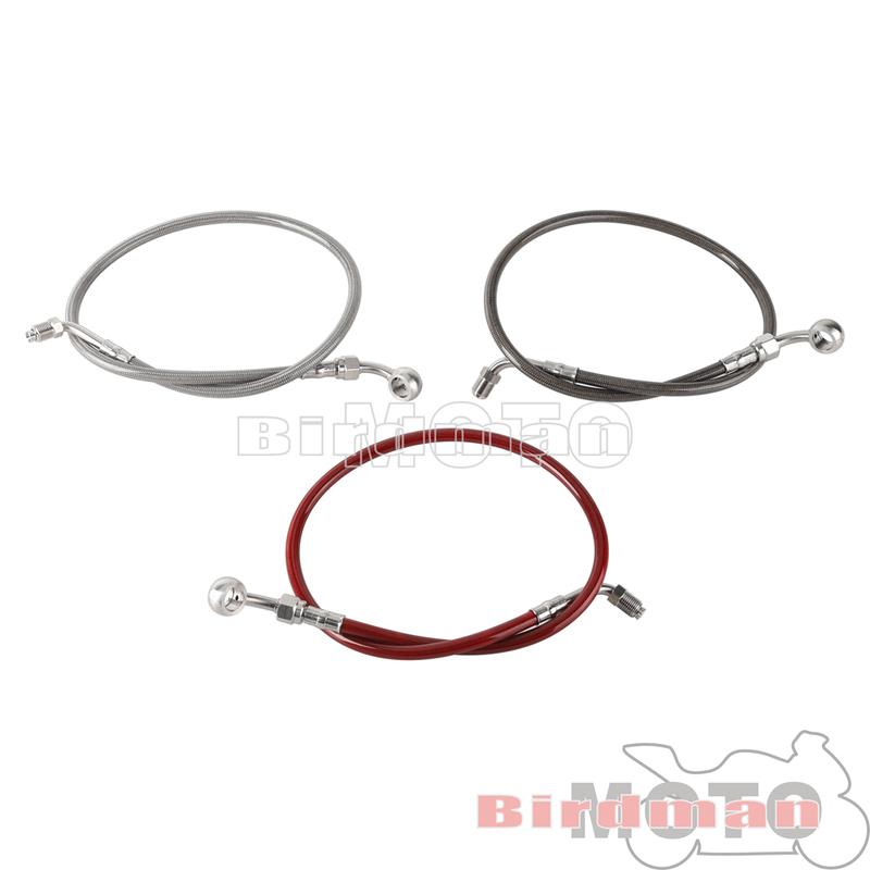 60/70/75cm Braided Brake Pipe Line Cable Oil Hose Tube For Harley Softail Slim Street Bob Low Rider S ST Deluxe 18-23 FLHC FLFB