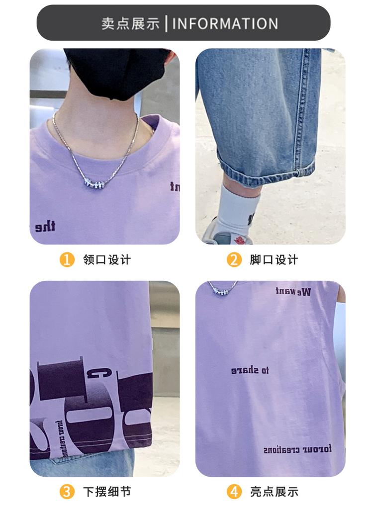 Boys' summer outfit set 2026 new style, handsome and fashionable for children, with sleeveless vest and thin two-piece set