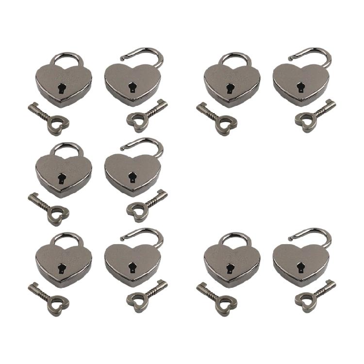 Decorative Heart Lock with 2 Key Strong Mini Padlocks Not Corrosion Lock for Suitcases Storage Units School Lockers