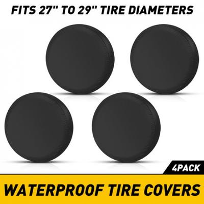 4PCS Waterproof Wheel Covers Tire & Tyre Trailer RV Camper Sun Protector 27"-29"