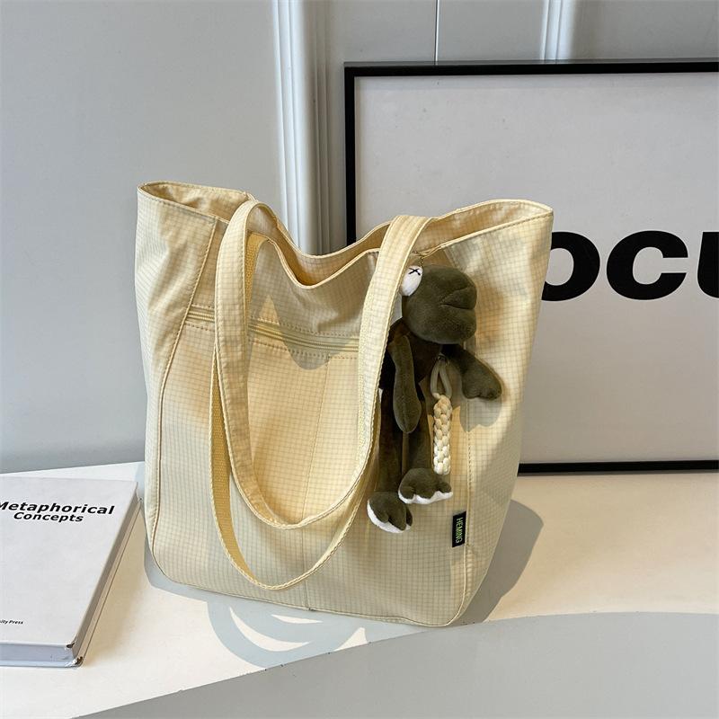 New Canvas Bag Office Worker Commuter Bag Large Capacity Student Campus Shoulder Bag Simple Casual Tote Bag Fashion