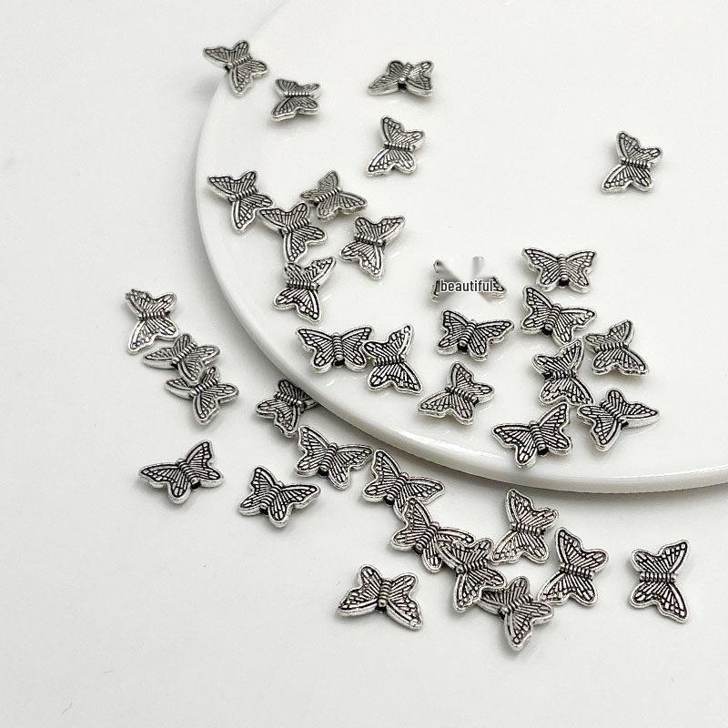 Tibetan Silver Alloy Butterfly Spacer Beads for DIY Handmade Bracelets