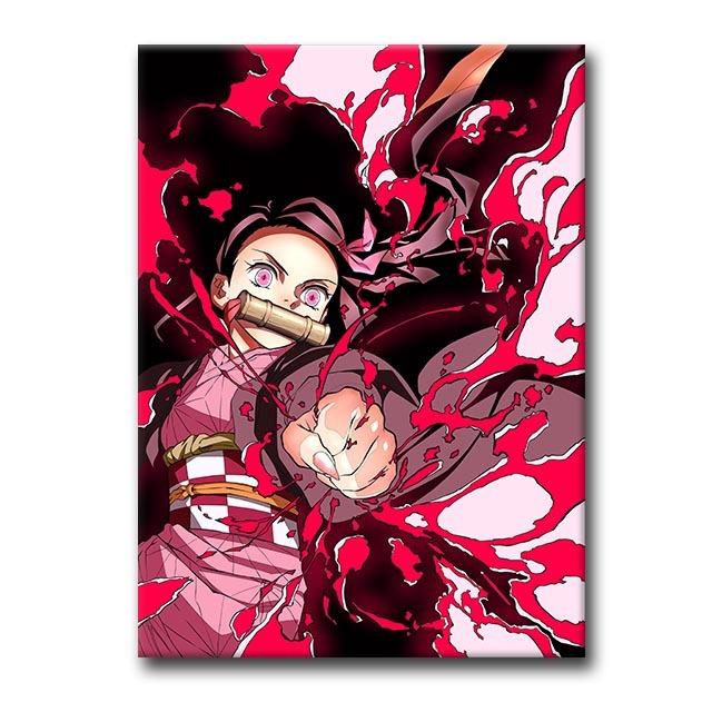 Demon Killer Poster Kimetsu No Yaiba Japanese Anime Pictures Modern