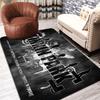 Linkin Park Music Poster Design Rug Floor Mat for Living Room or Bedroom Soft and Comfortable Carpet a Gift for Birthday and Holiday.