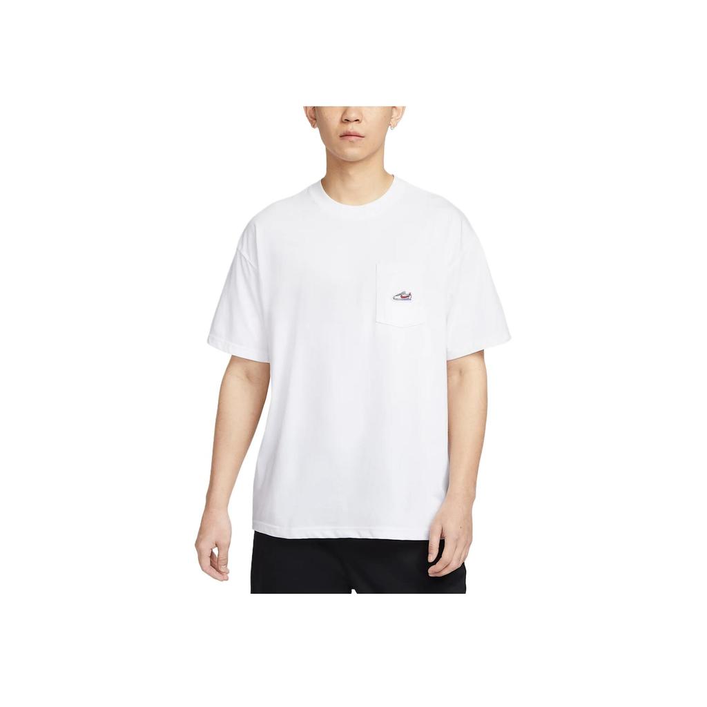 Nike Sportswear Comfortable Fashion Versatile Pocket Moisture-Wicking Short Sleeve T-Shirt Men Tops White IB1383100