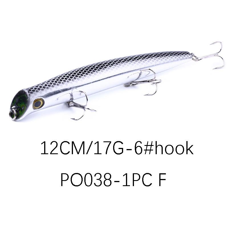 Surface Water Wave Resistance Lure17GLong Casting Jerkbait for Bass and Mandarin Fish, Specialized Fake Bait Hard Lure12CM