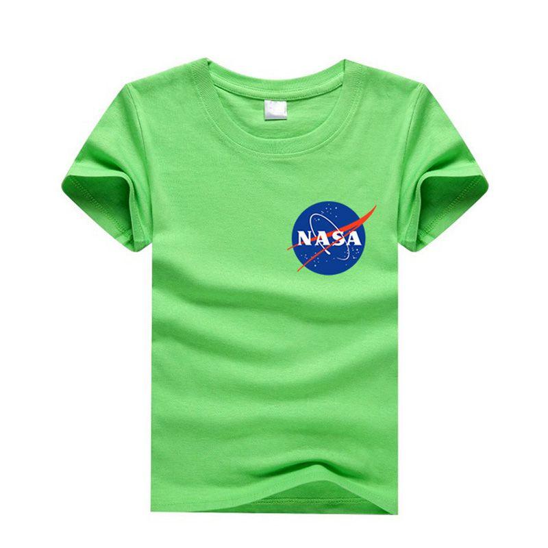 Prémiové kvalitní tričko NASA vesmírný astronaut pro chlapce a dívky dětské s kulatým výstřihem a krátkým rukávem