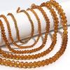 1 Strand Faceted Crystal Glass Beads Brown Loose Spacer Beads For Jewelry Making DIY Bracelet Necklace Accessories 3/4/6/8/10mm