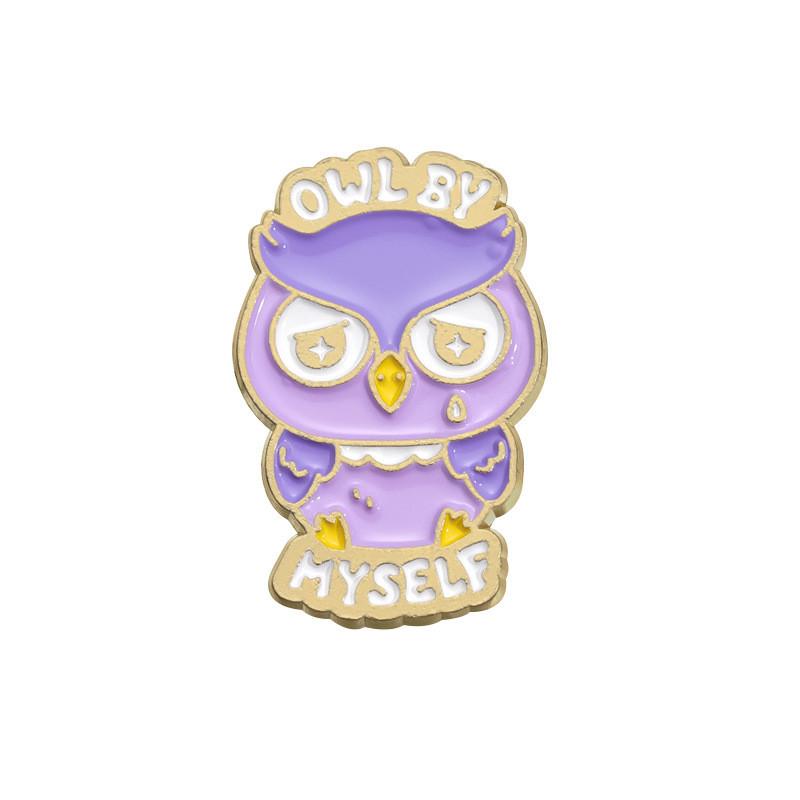 Colorful Cartoon Owl Brooch Adorable Alloy Pin For Creative Animal Inspired Fashion