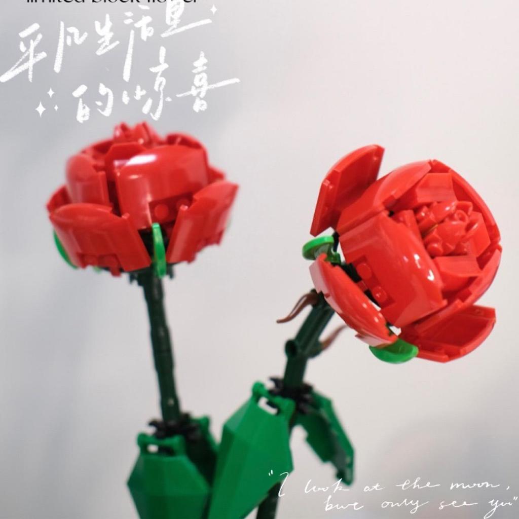 Goddess Festival Rose Building Blocks: DIY Handmade Flower Arrangement Kit with 38 Preserved Flowers