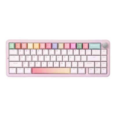 YUNZII B68 Kabellose mechanische Tastatur, Gaming-Tastatur, Hot-Swap-kompatible Dichtungstastatur, RGB-Hintergrundbeleuchtung für die technische Konformitätszertifizierung, Kakao