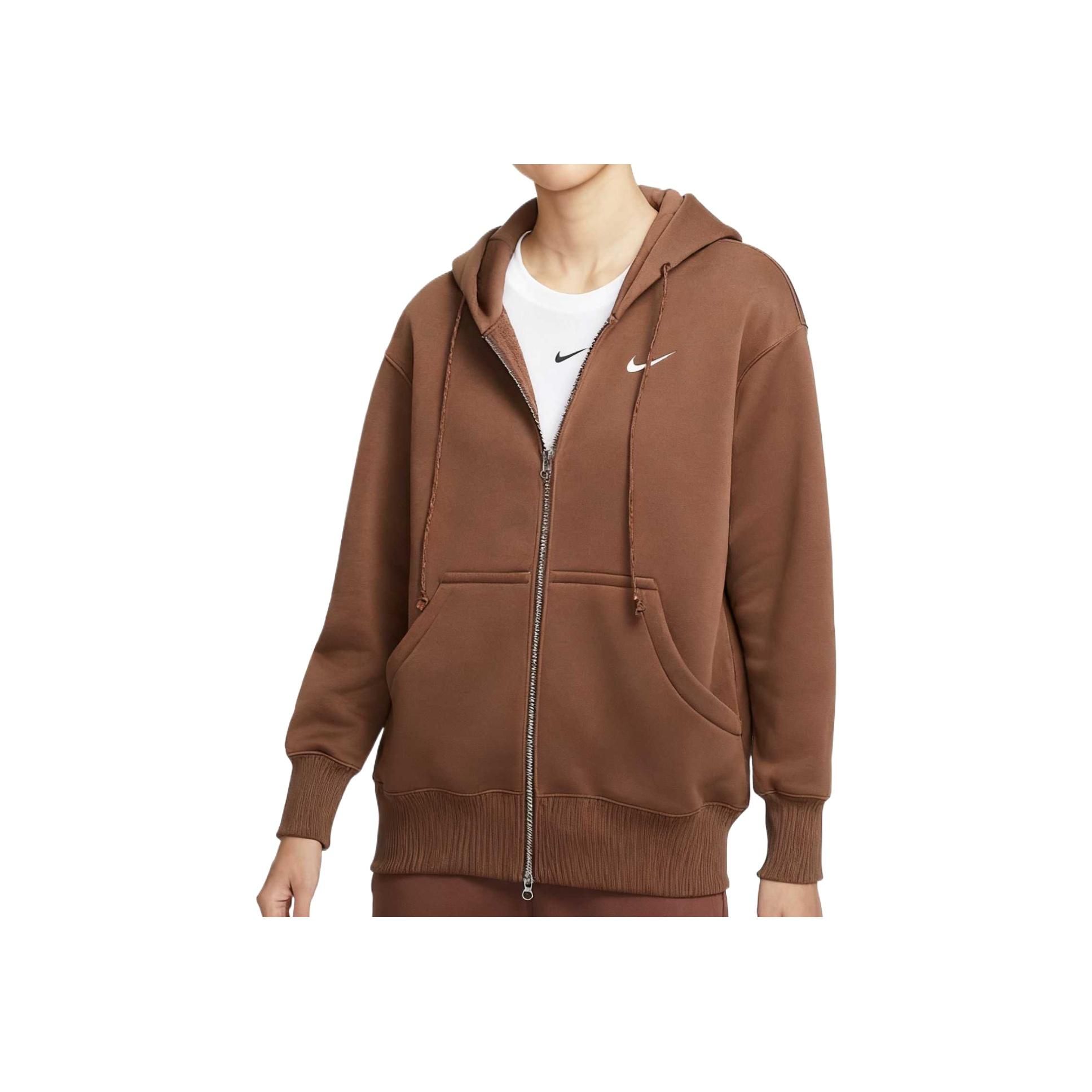 Nike Sportswear Phoenix Fleece Oversized Hoodie Women Tops Brown DQ5759265 S