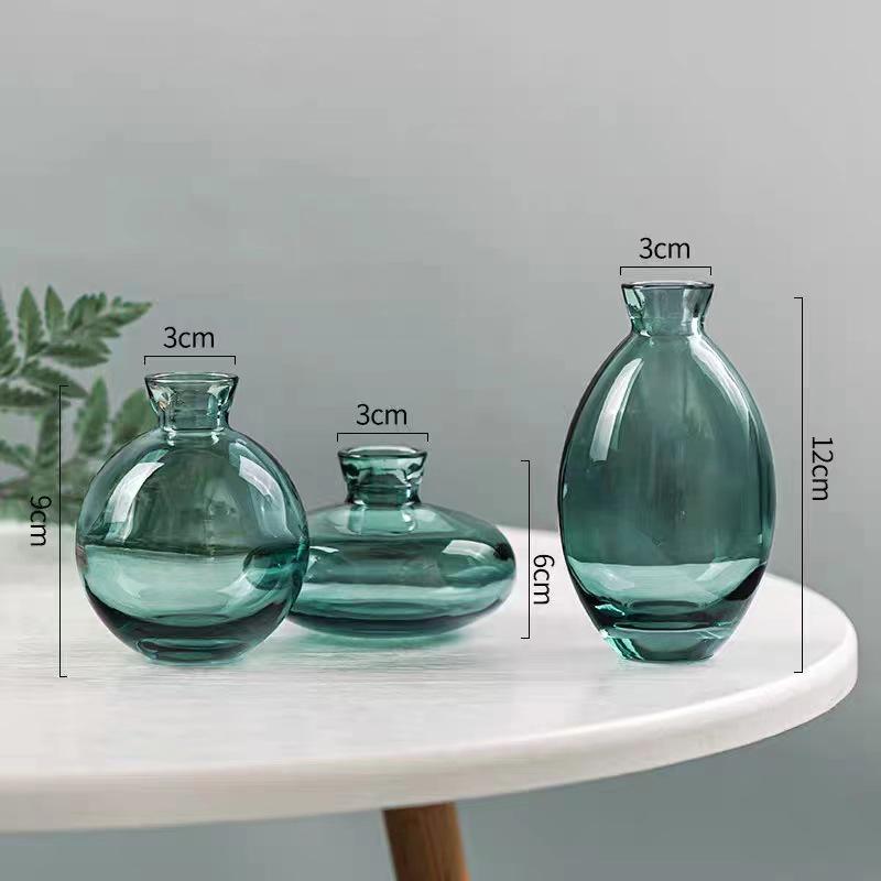 Elegant Retro Glass Vase: High-End Decorative Luxury for Flowers