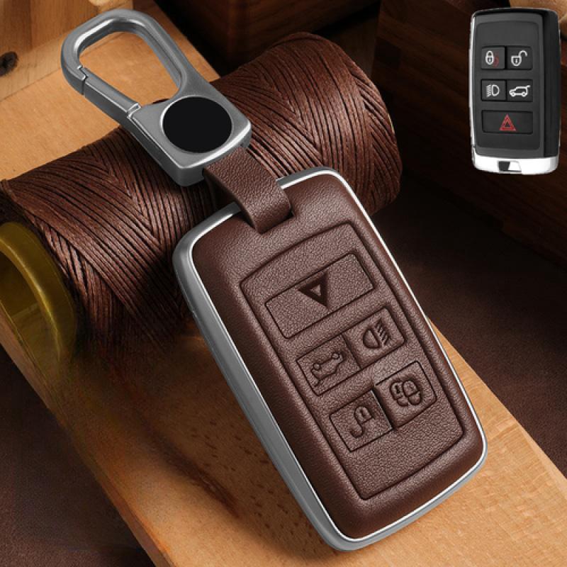 A+ Zinc Alloy Leather Car Key Case Cover For Land Rover Evoque Range Rover Sport