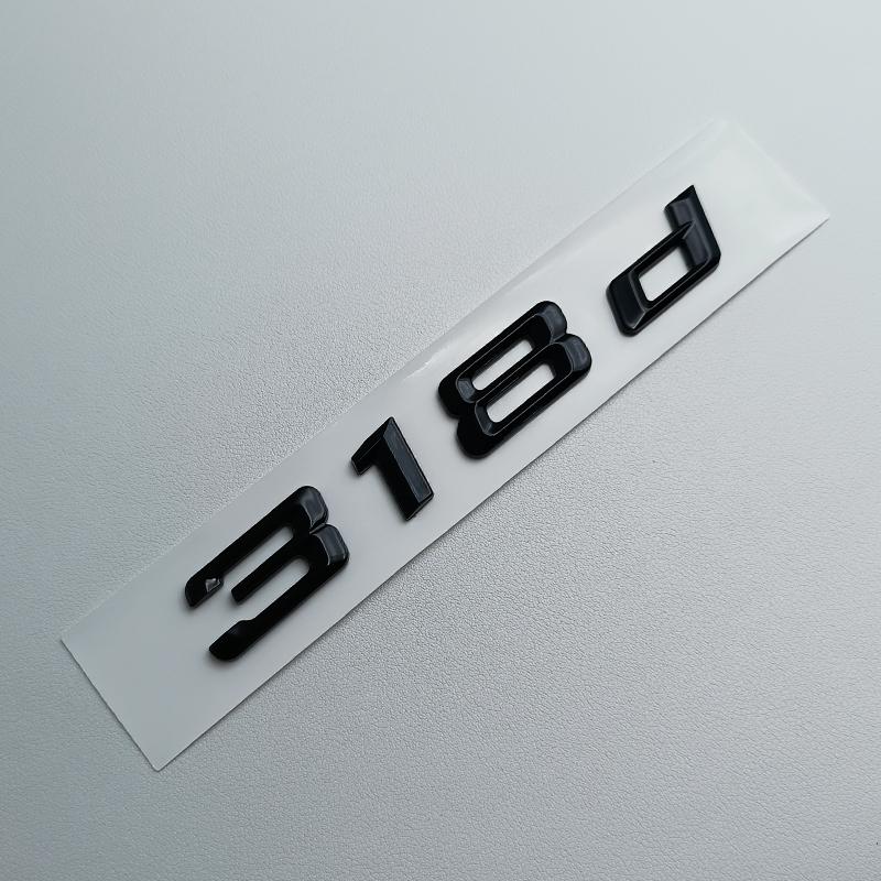 3D ABS Black Logo 318d 316d 325d 330d 320d Emblem Letters Car Sticker Rear Trunk Badge For E90 E46 E91 E92 E93 F30 Accessories