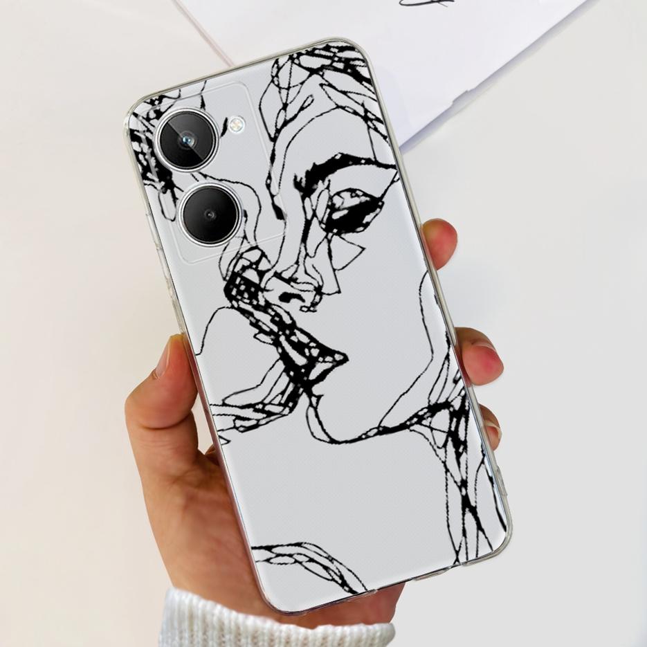 For Realme 10 4G Case Colorful Painted Cover Soft Silicone Phone Case For Realme 10 Pro Plus Realme10 Pro+ Back Cover Coque Capa