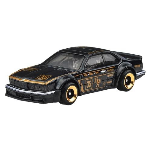 Hot Wheels Basic Car BMW 635 CSI Vehicle Toy Mini Car for Ages 3 and Up, Black, JFN61