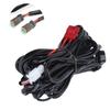 9.8ft LED Spotlights Wiring Harness 12V 40A 1to2 with DT Connector IP67 Waterproof Universal