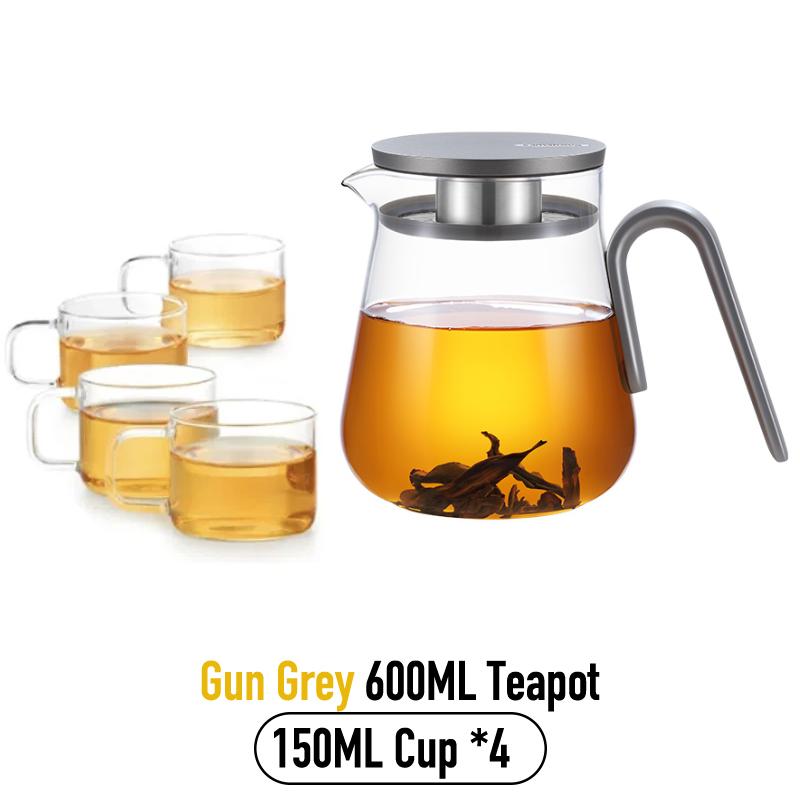 Samadoyo-High Borosilicate Glass Tea Pot, Fruit Tea Pot, Afternoon Tea Set with Filter