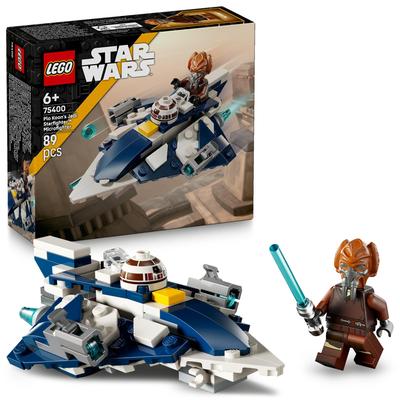 LEGO Star Wars Plo Koon™ Jedi Starfighter™ Microfighter Toy - Birthday Present, Building Blocks, Educational Toy for Boys and Girls, Ages 6, 7, 8, 9,