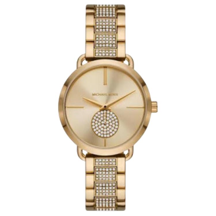Michael Kors Quartz Watch Stainless Steel Band 36Mm Gold Dial 50M Water Resistant Women watches MK4602 Gold Dial