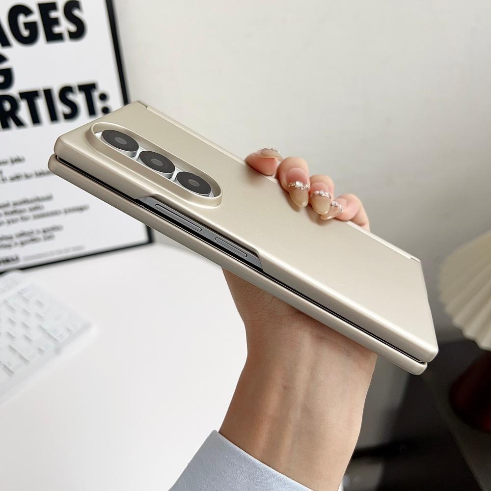 Husă de telefon cu balama, textură metalică mată de lux, pentru Samsung Galaxy Z Fold 7 6 5 4 5G, cu bumper magnetic din PC dur Magsafe