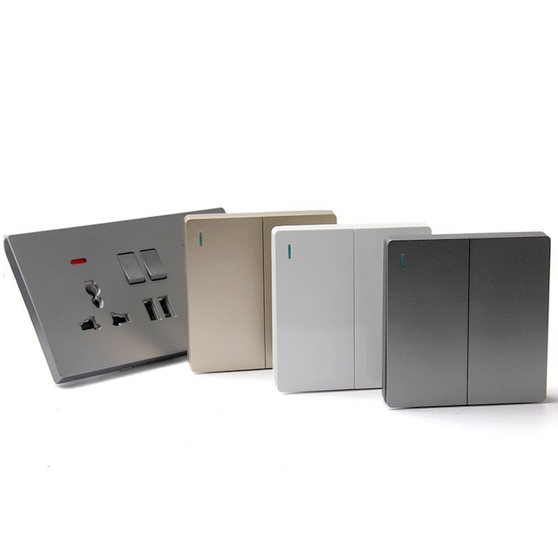 FALIANG 13A 2 Outlets AC 250V PC Material Multi Socket British Standard Modern White Color Luxury Multi-function Sockets