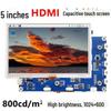 5-inch Raspberry Pi LCD, 1024x600, HDMI, Narrow Edge, Capacitive Touch Display.