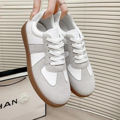 Fashion Women's Casual Sneakers Breathable Non-Slip Tennis Walking Shoes New Leather Suede Flats Shoes Women Fashion Sports Shoes