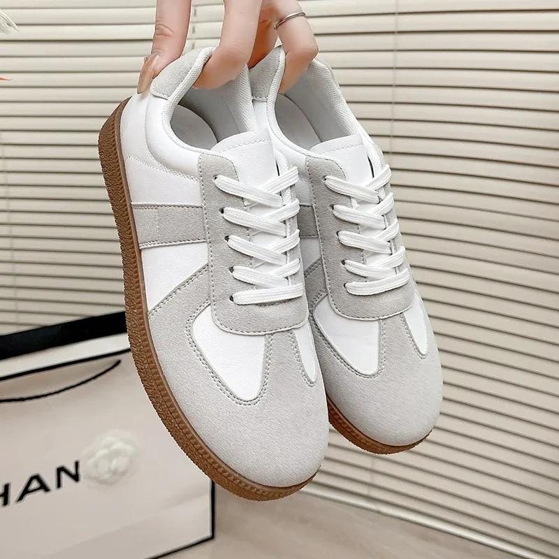 Fashion Women's Casual Sneakers Breathable Non-Slip Tennis Walking Shoes New Leather Suede Flats Shoes Women Fashion Sports Shoes
