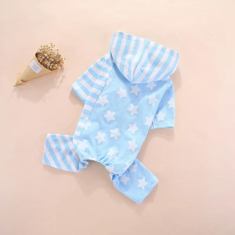 

Весна Осень Комбинезон Пижама Худи для Собаки Померанский Шпиц Пудель Бишон Шнауцер Одежда для Собак Одежда для Питомцев Костюм Комбинезон Прямая поставка S небесно-голубой